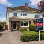 Typical semi-detached house in Naas, County Kildare, with a Howley Souhan SOLD sign outside, reflecting the local Naas property market.